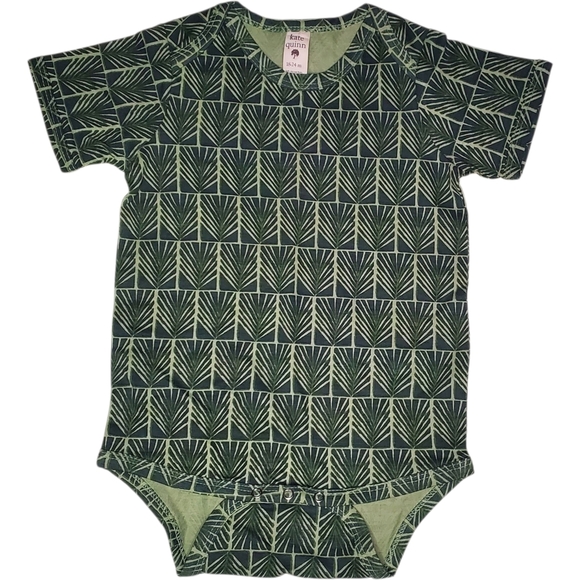 NWOT Kate Quinn One-piece Bodysuit Short-sleeve Green Baby 18-24 Months - Picture 1 of 3